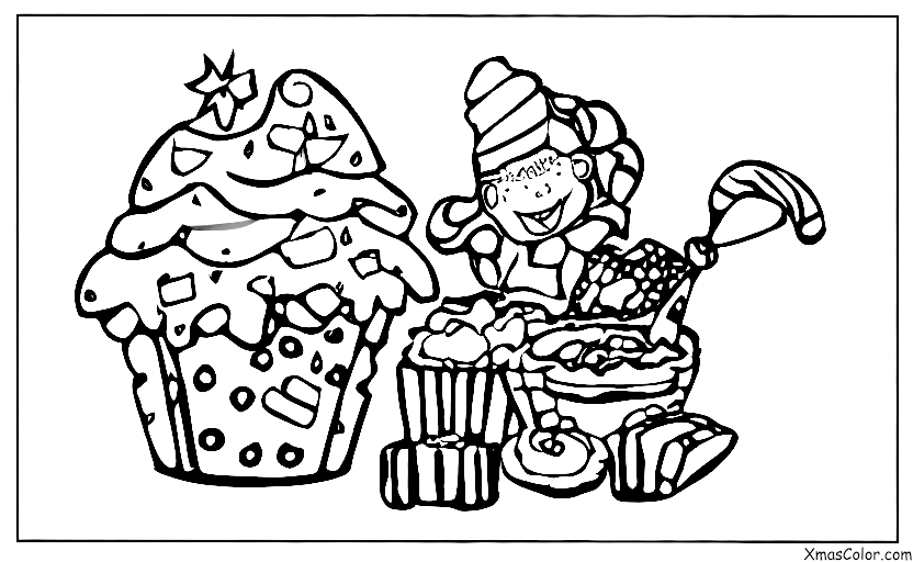 Noël / Faire des biscuits de Noël: Rouler la pâte à cookies