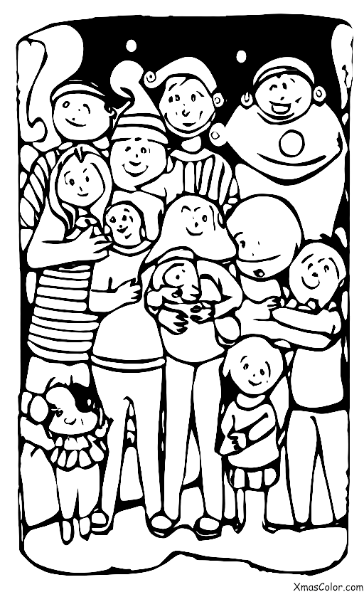 Noël / Films de Noël: Une famille qui regarde un film de Noël ensemble