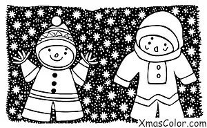 Noël / Flocons de neige: Un flocon de neige tombant sur une personne