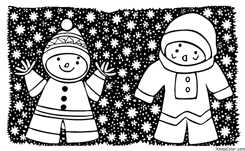 Noël / Flocons de neige: Un flocon de neige tombant sur une personne