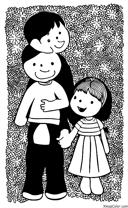 Noël / Gui: Un garçon et une fille debout sous le gui