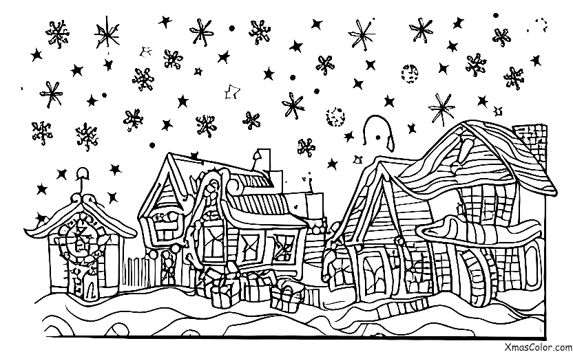 Noël / Guirlandes de Noël: Un filament de lumières de Noël tombant du ciel