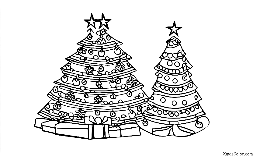 Noël / Guirlandes de Noël: Un sapin de Noël avec des lumières