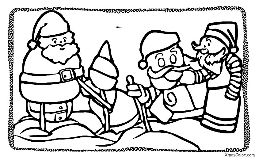 Noël / Île de Noël: Papa Noël construit un château de sable