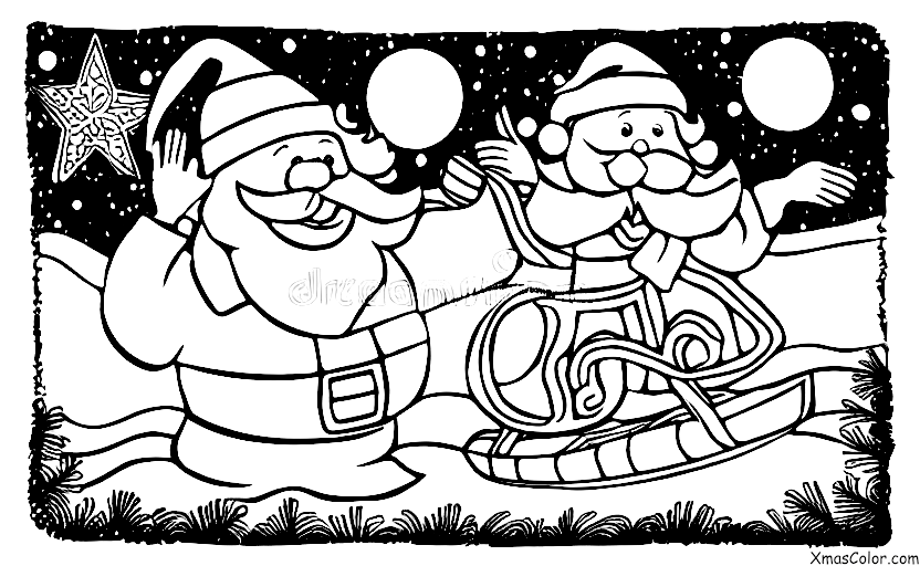 Noël / Île de Noël: Papa Noël surfant