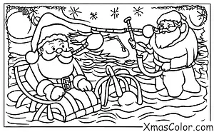 Noël / Île de Noël: Pêcheur de Père Noël