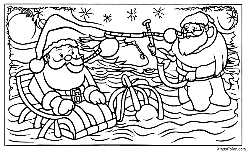 Noël / Île de Noël: Pêcheur de Père Noël