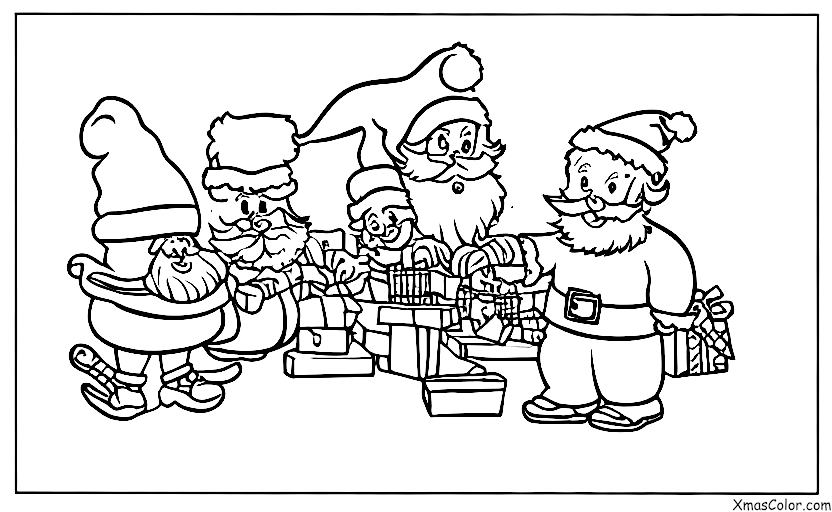 Noël / Je Serai à la Maison pour Noël: Père Noël dans son atelier