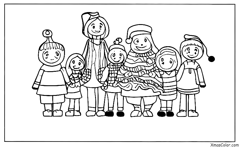 Noël / Je Serai à la Maison pour Noël: Une famille réunie autour du sapin de Noël