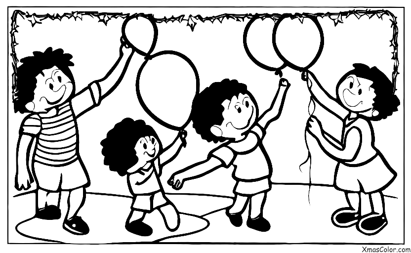 Noël / Jeux: Une famille qui joue à attraper le ballon
