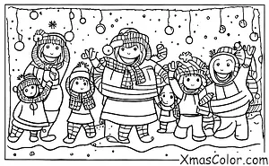 Noël / Joie: Une famille qui se bat dans la neige