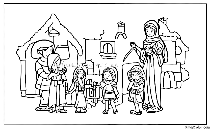Noël / Joseph: Joseph et Marie cherchent un endroit pour rester à Bethléem