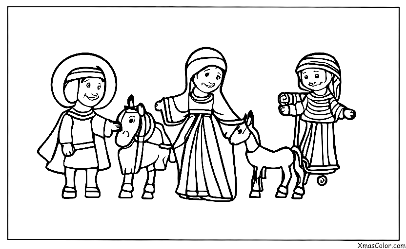 Noël / Joseph: Joseph et Marie en route pour Bethléem