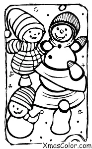 Noël / Jour de Noël: Jouer dans la neige le jour de Noël