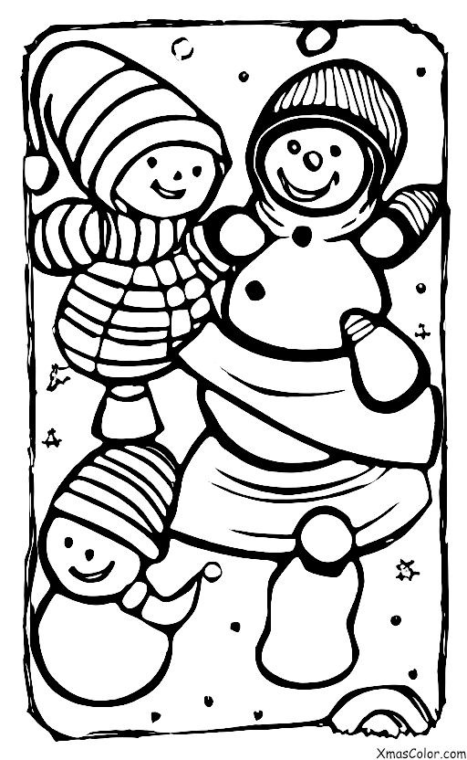 Noël / Jour de Noël: Jouer dans la neige le jour de Noël