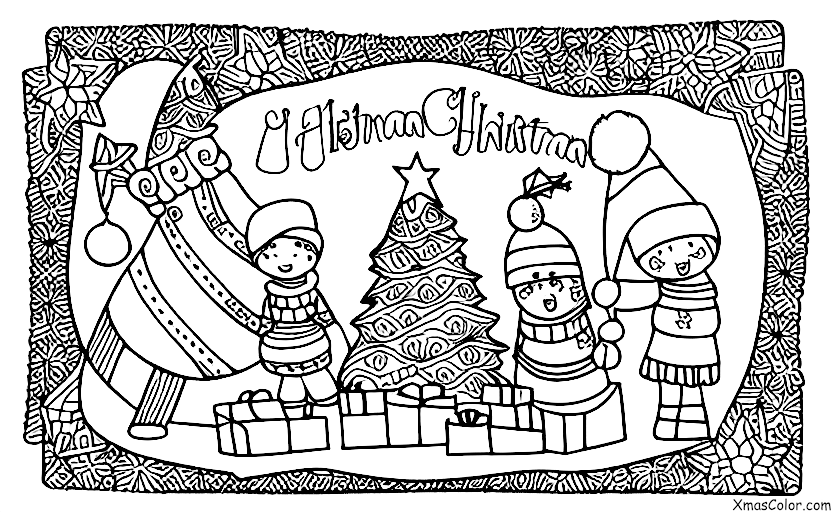 Noël / Joyeux Noël: Une carte de Noël avec la phrase «Feliz Navidad»