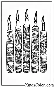 Noël / Kwanzaa: Bougies de Kwanzaa