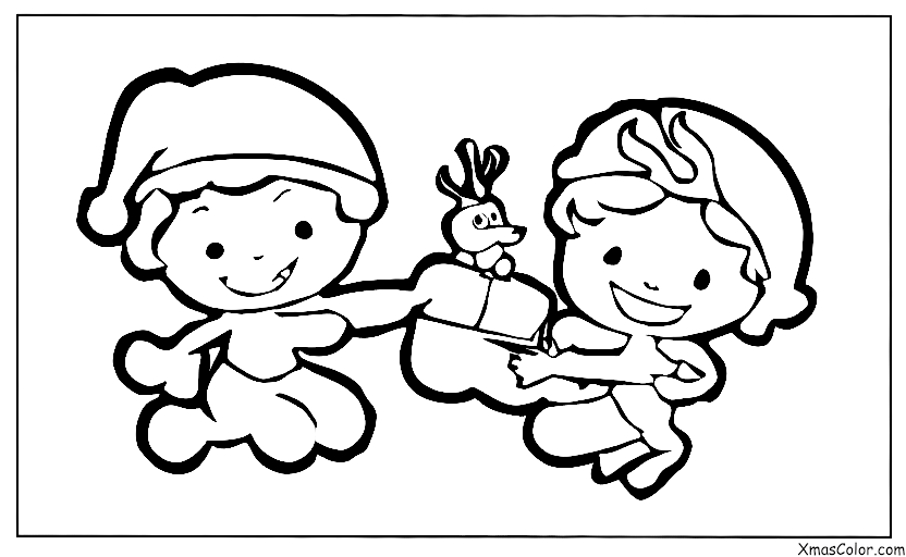 Noël / L'Amour: Cupidon et son renne