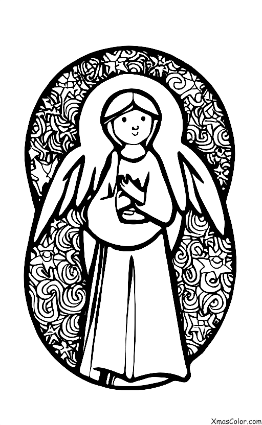 Noël / L'Histoire de Noël: L'ange Gabriel apparaissant à Marie