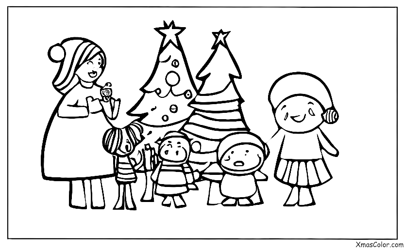 Noël / La famille: Un rassemblement familial autour du sapin de Noël