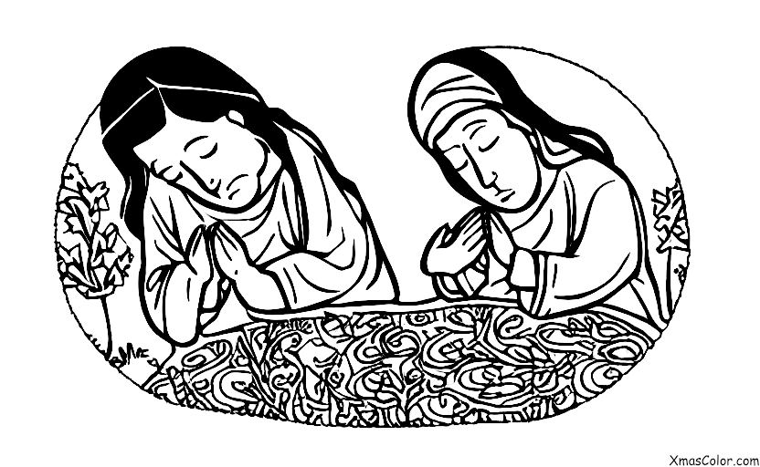 Noël / La foi: Jésus priant dans le jardin de Gethsemane