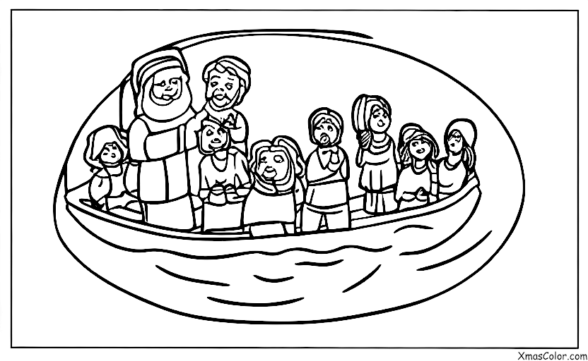 Noël / La naissance de Jésus: Jésus marchant sur l'eau
