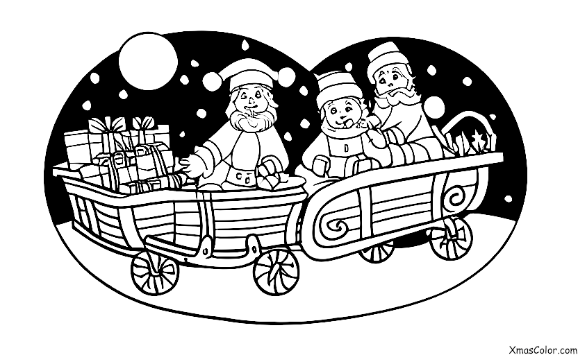 Noël / La Saint-Barbe: Saint-Nicolas sur son trotinette