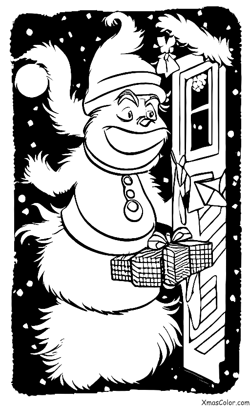 Noël / Le Grinch: Le Grinch essayant de voler des cadeaux sous le sapin
