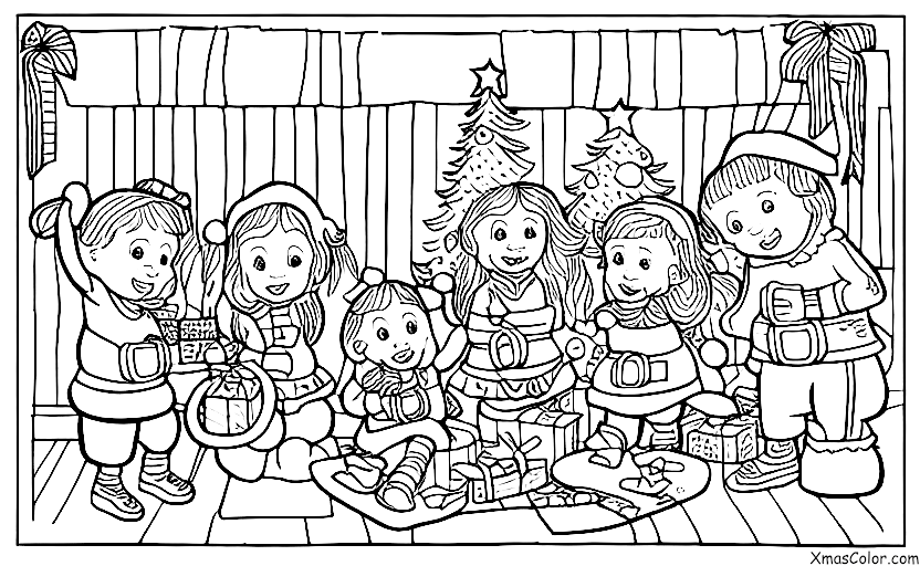 Noël / Les aides de Père Noël: Matin de Noël