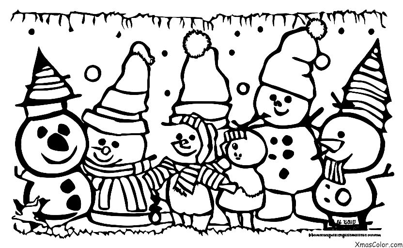 Noël / Les amis de Bonhomme de Neige: Frosty et ses amis jouant dans la neige