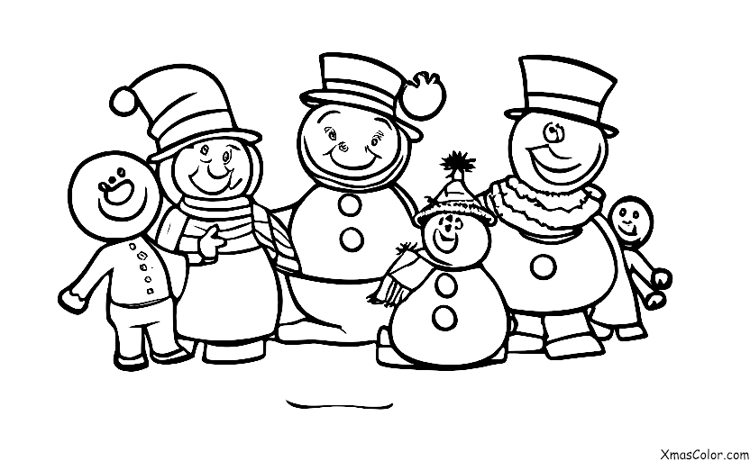 Noël / Les amis de Bonhomme de Neige: Frosty the Snowman entouré d'enfants heureux