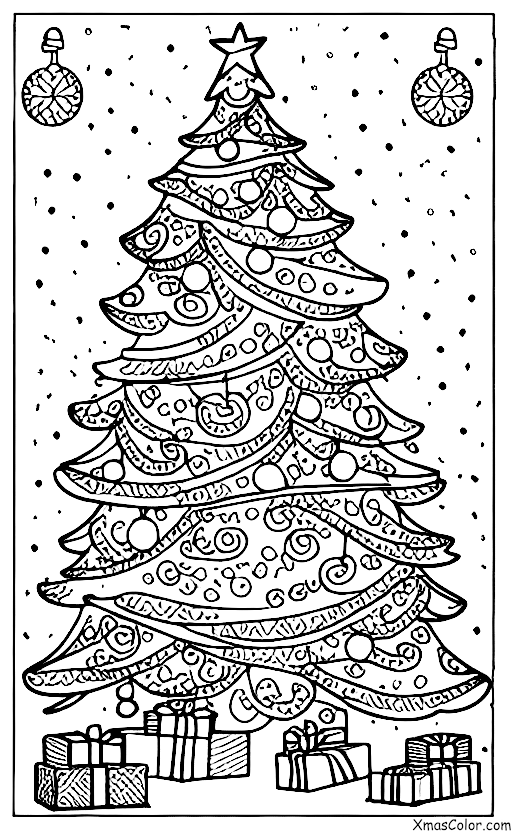 Noël / Les campanilles: Une clochette sur un sapin de Noël