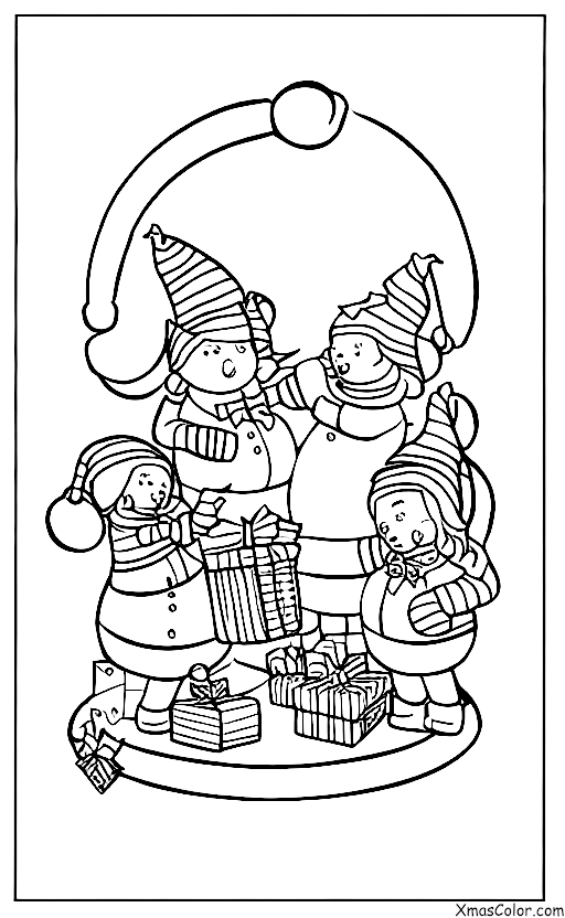 Noël / Les lutins: Les elfes préparent Noël