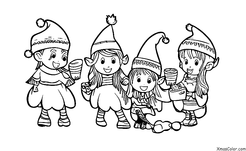 Noël / Les lutins: Les lutins jouant
