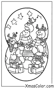 Noël / Les rennes du Père Noël: Les rennes mangent