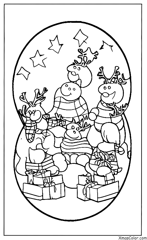 Noël / Les rennes du Père Noël: Les rennes mangent