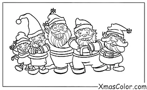Noël / Les rennes du Père Noël: Sapin et ses rennes en pause