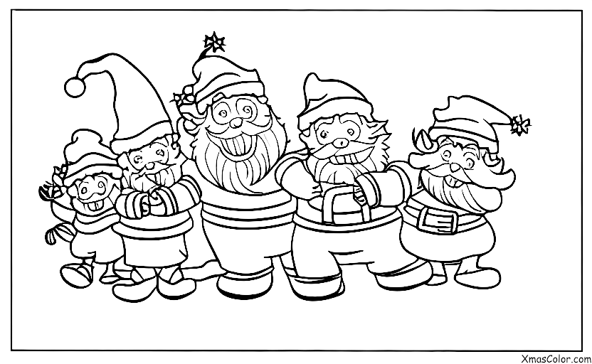 Noël / Les rennes du Père Noël: Sapin et ses rennes en pause