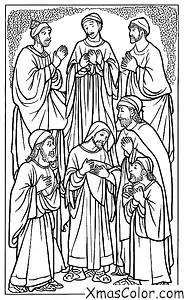 Noël / Les Rois Mages: Les trois rois mages rencontrent Marie et Joseph