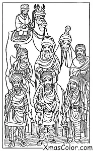 Noël / Les Rois Mages: Les trois sages sur leur chameau