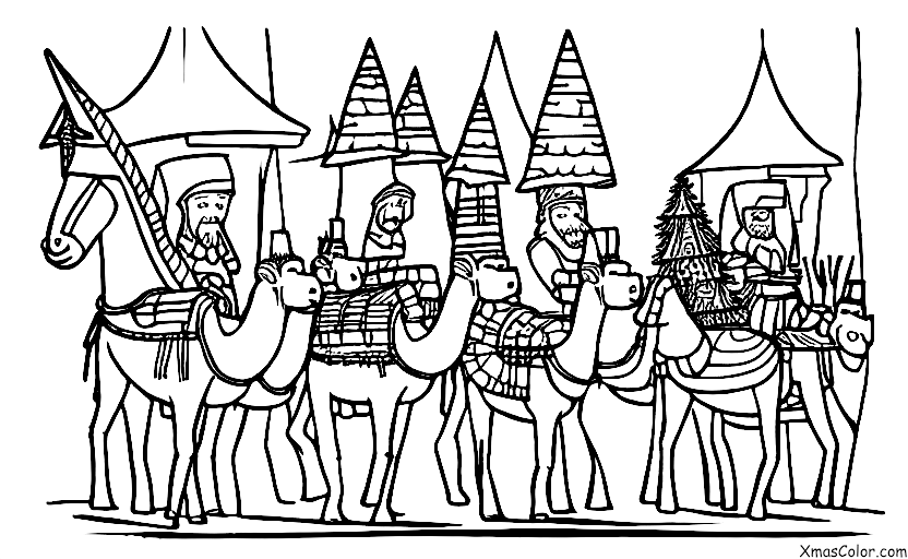Noël / Les Trois Rois: L'arrivée des Trois Rois à Bethlème