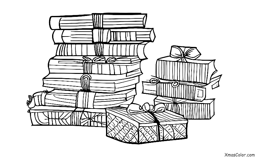 Noël / Livres de Noël: Un tas de livres de Noël