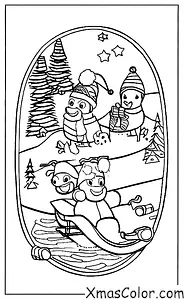 Noël / Luge: Un traîneau à chiens