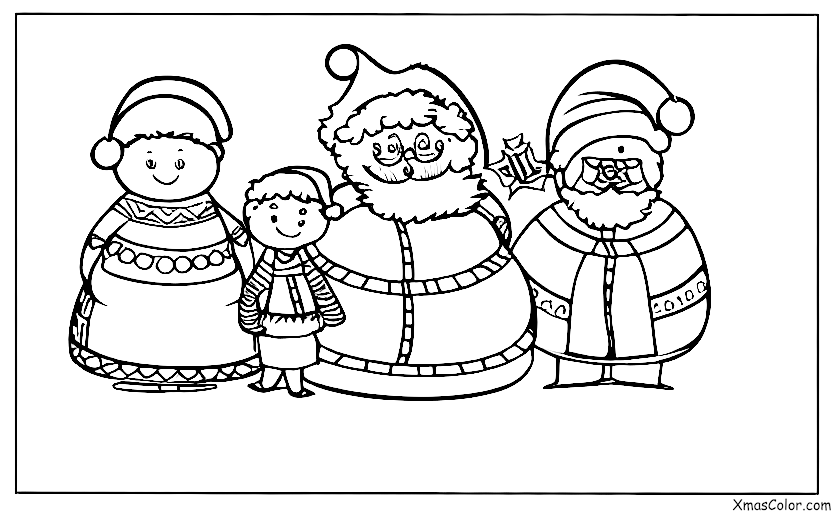 Noël / M. et Mme Claus: M. et Mme Claus à une fête de Noël