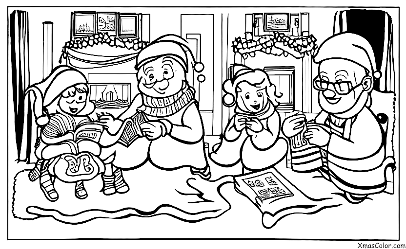 Noël / M. et Mme Claus: M. et Mme Claus dans leur cosy maisonnette