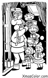 Noël / M. et Mme Claus: M. et Mme Claus livrant des cadeaux