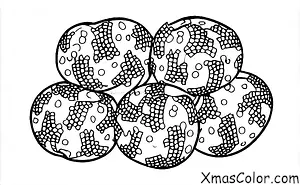 Noël / Mais à pop: Boules de popcorn de Noël