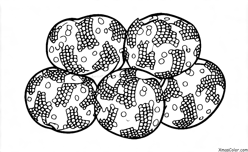 Noël / Mais à pop: Boules de popcorn de Noël