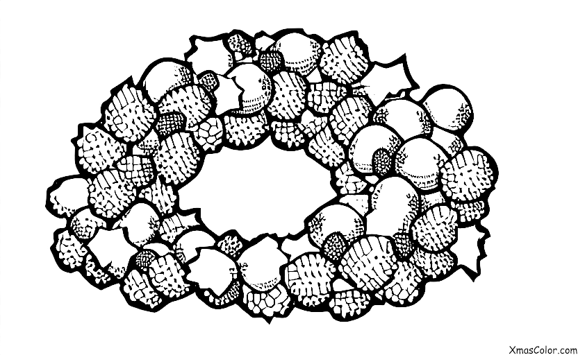 Noël / Mais à pop: Couronne de popcorn de Noël