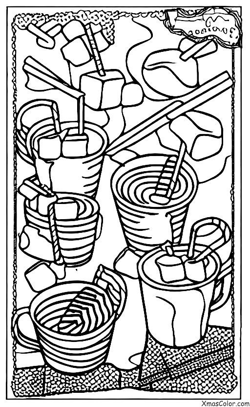 Noël / Marshmallows grillés: Guimauves torréfiées dans une tasse